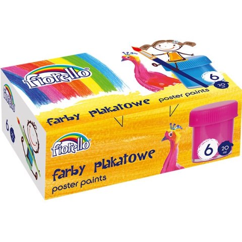 FARBY PLAKATOWE FIORELLO 20ml*6 KOLORÓW