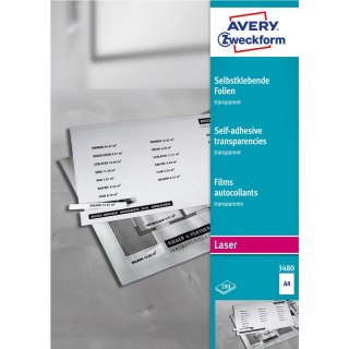 FOLIA A4 AVERY 0,14mm PRZEZROCZYSTA (100)