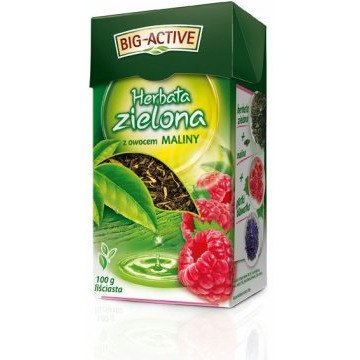 Herbata Big-Active 100g zielona z owocem maliny