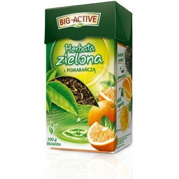 Herbata Big-Active 100g zielona z pomarańczą