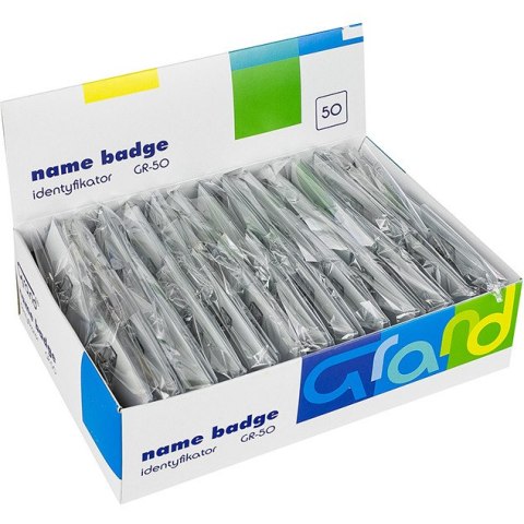 IDENTYFIKATOR 55x90mm KLIPS + AGRAFKA 50szt