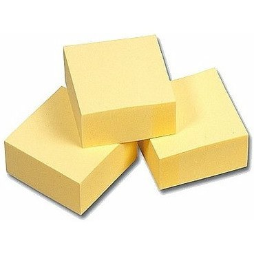 KARTECZKI ESSELTE 75x75mm ŻÓŁTE 100szt