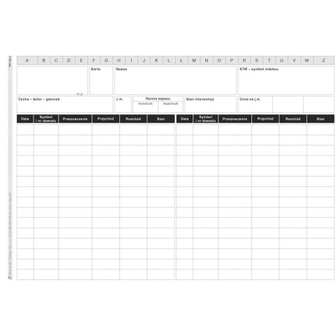 KARTOTEKA MAGAZYNOWA A5 (50)