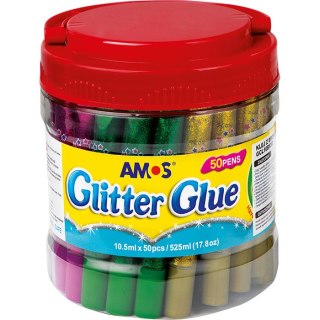 KLEJ Z BROKATEM AMOS 10,5ml*50 KOLORÓW