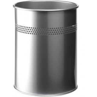 KOSZ NA ŚMIECI DURABLE 15L METALOWY SREBRNY