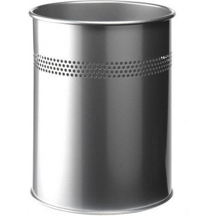 KOSZ NA ŚMIECI DURABLE 15L METALOWY SREBRNY