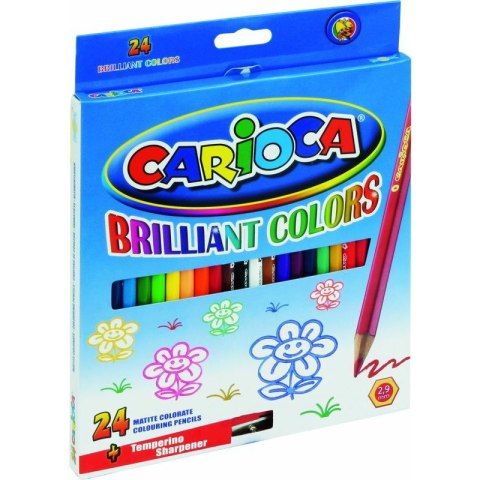 KREDKI OŁÓWKOWE CARIOCA 24 KOLORY
