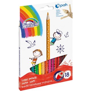 KREDKI OŁÓWKOWE FIORELLO 18 KOLORÓW