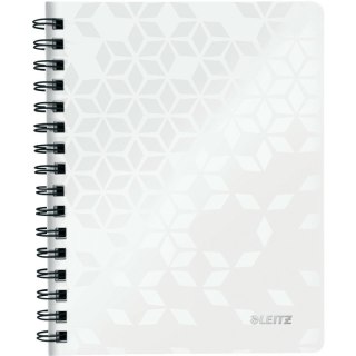 Kołonotatnik Leitz Wow A5/80k kratka biały