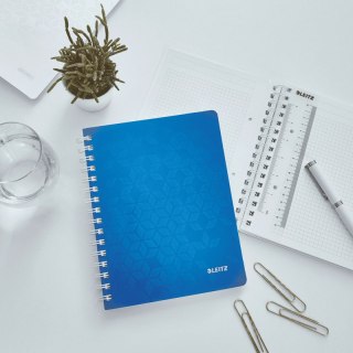 Kołonotatnik Leitz Wow A5/80k kratka niebieski