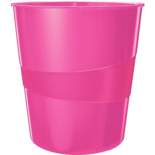 Kosz na śmieci Leitz Wow 15L różowy