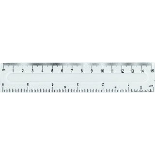 LINIJKA PRZEZROCZYSTA 15cm GR-801