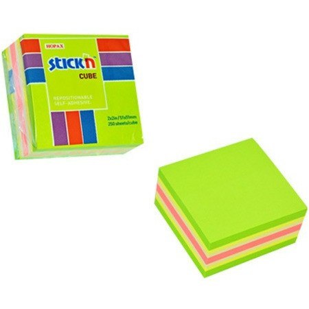 KARTECZKI STICK'N 51*51mm MIX KOLORÓW 250szt