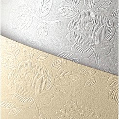 KARTON OZDOBNY A4/220g FLORAL KREMOWY 20szt
