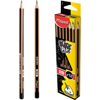 OŁÓWEK DREWNIANY MAPED BLACK'PEPS 2B BEZ GUMKI