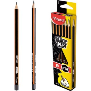 OŁÓWEK DREWNIANY MAPED BLACK'PEPS B BEZ GUMKI