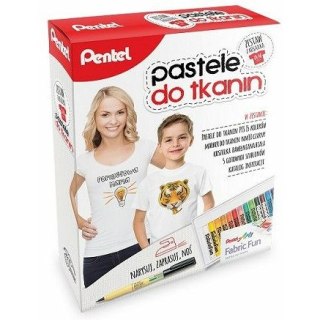 PASTELE DO TKANIN PENTEL 15 KOLORÓW + KOSZULKA
