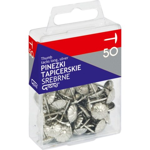 PINEZKI TAPICERSKIE SREBRNE 50szt