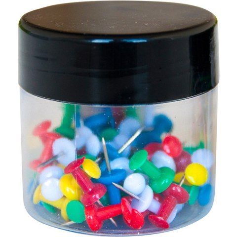 Pinezki do tablic Q-Connect mix kolorów (60)