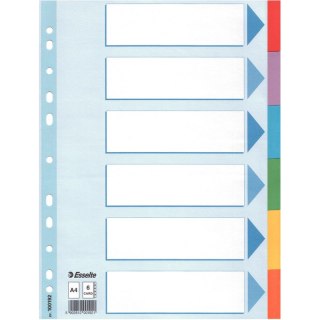 PRZEKŁADKI KARTONOWE ESSELTE A4 INDEX 6 KOLORÓW