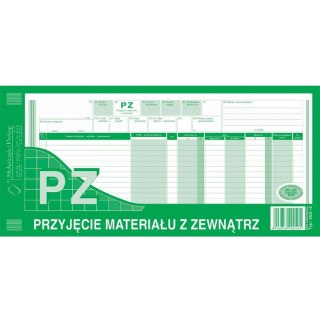 PRZYJĘCIE MATERIAŁU Z ZEWNĄTRZ 1/3 A3 (WIELOKOPIA)