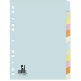 Przekładki kartonowe Q-Connect A4 12 kolorów