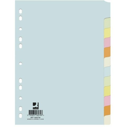 Przekładki kartonowe Q-Connect A4 12 kolorów