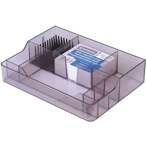 Przybornik na biurko Donau dymny
