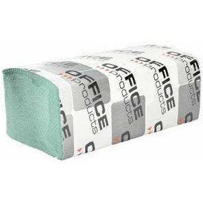 Ręczniki składane Office Products ZZ 1w makulatura zielone (20x200)