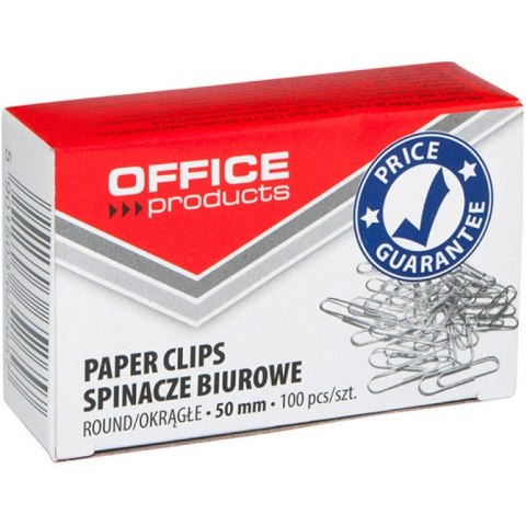 Spinacze biurowe Office Products 50mm okrągłe 100szt
