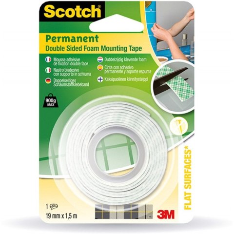 TAŚMA MONTAŻOWA SCOTCH 19mm/1.5m PIANKOWA
