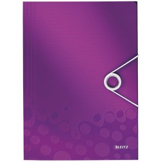 TECZKA Z GUMKĄ LEITZ WOW 15mm FIOLETOWA