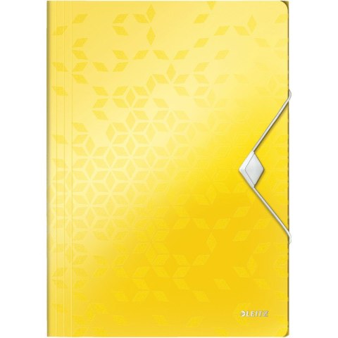 Teczka PP z gumką Leitz Wow A4/15mm żółta