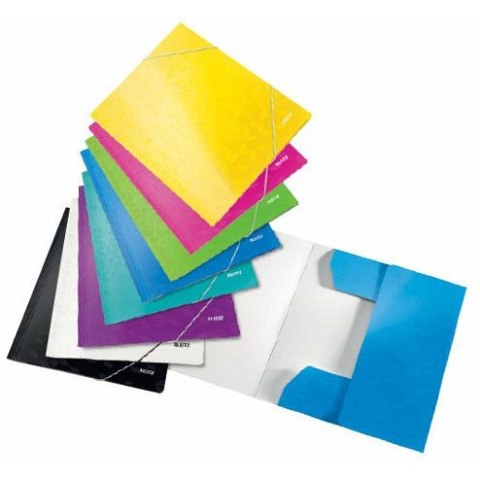 Teczka kartonowa z gumką Leitz Wow A4 różowa