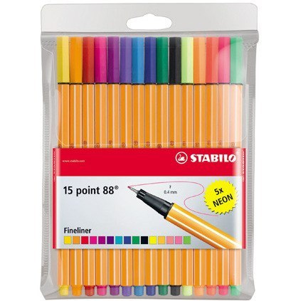 CIENKOPIS STABILO POINT 88 15 KOLORÓW