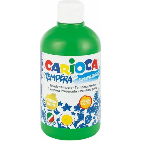 Farba tempera Carioca 500ml neon zielona