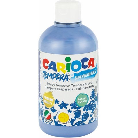 Farba tempera Carioca 500ml pastel niebieska