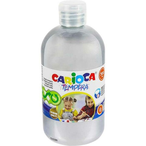 Farba tempera Carioca 500ml srebrna