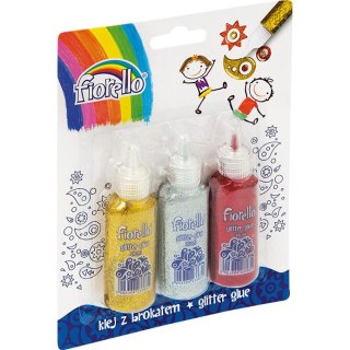 KLEJ Z BROKATEM FIORELLO 20ml*3 KOLORY