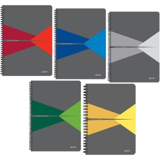 KOŁONOTATNIK LEITZ OFFICE A4/90K KRATKA CZERWONY