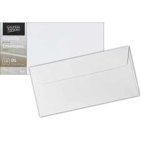 KOPERTY GALERIA PAPIERU DL HOLLAND BIAŁE 10szt