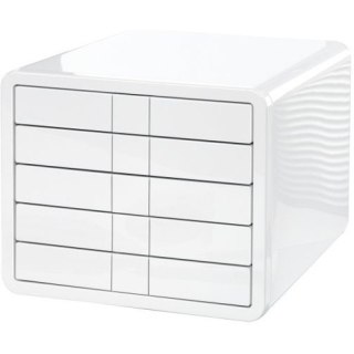 Pojemnik 5 szuflad Han biały