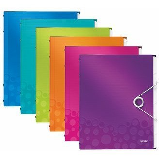 TECZKA Z GUMKĄ LEITZ WOW 6 PRZEKŁADEK ZIELONA