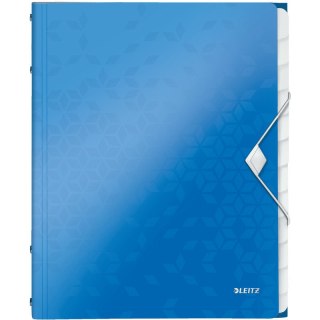 Teczka PP z gumką Leitz Wow A4 12 przekładek niebieska