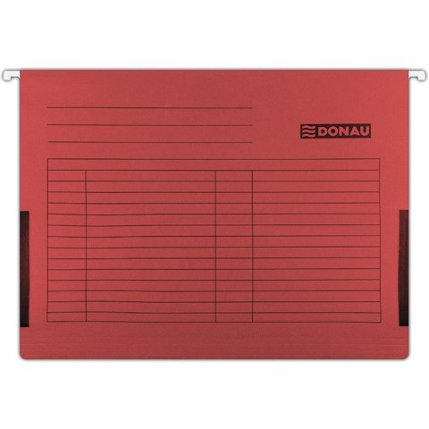 Teczka zawieszana Donau A4 (z bokami) czerwona 5szt