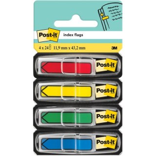 ZAKŁADKI POST-IT 12*43mm STRZAŁKI 4 KOLORY (4*24)