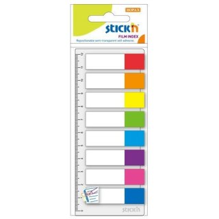 ZAKŁADKI STICK'N 12*45mm 8 KOLORÓW + LINIJKA (8*15)