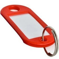 ZAWIESZKI DO KLUCZY CZERWONE 100szt