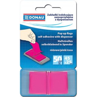 Zakładki Donau 25x45mm różowe (50)