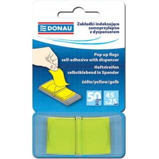 Zakładki Donau 25x45mm żółte (50)